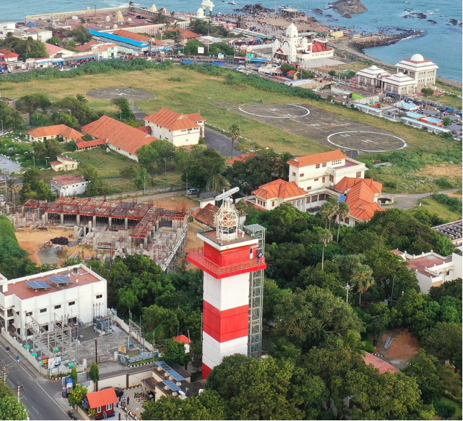 Kanyakumari Lighthouse panoramic view
